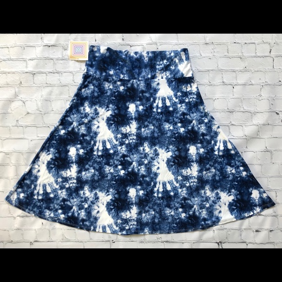 Lularoe 2XL Blue Tie Dye Azure Skirt - Picture 1 of 2